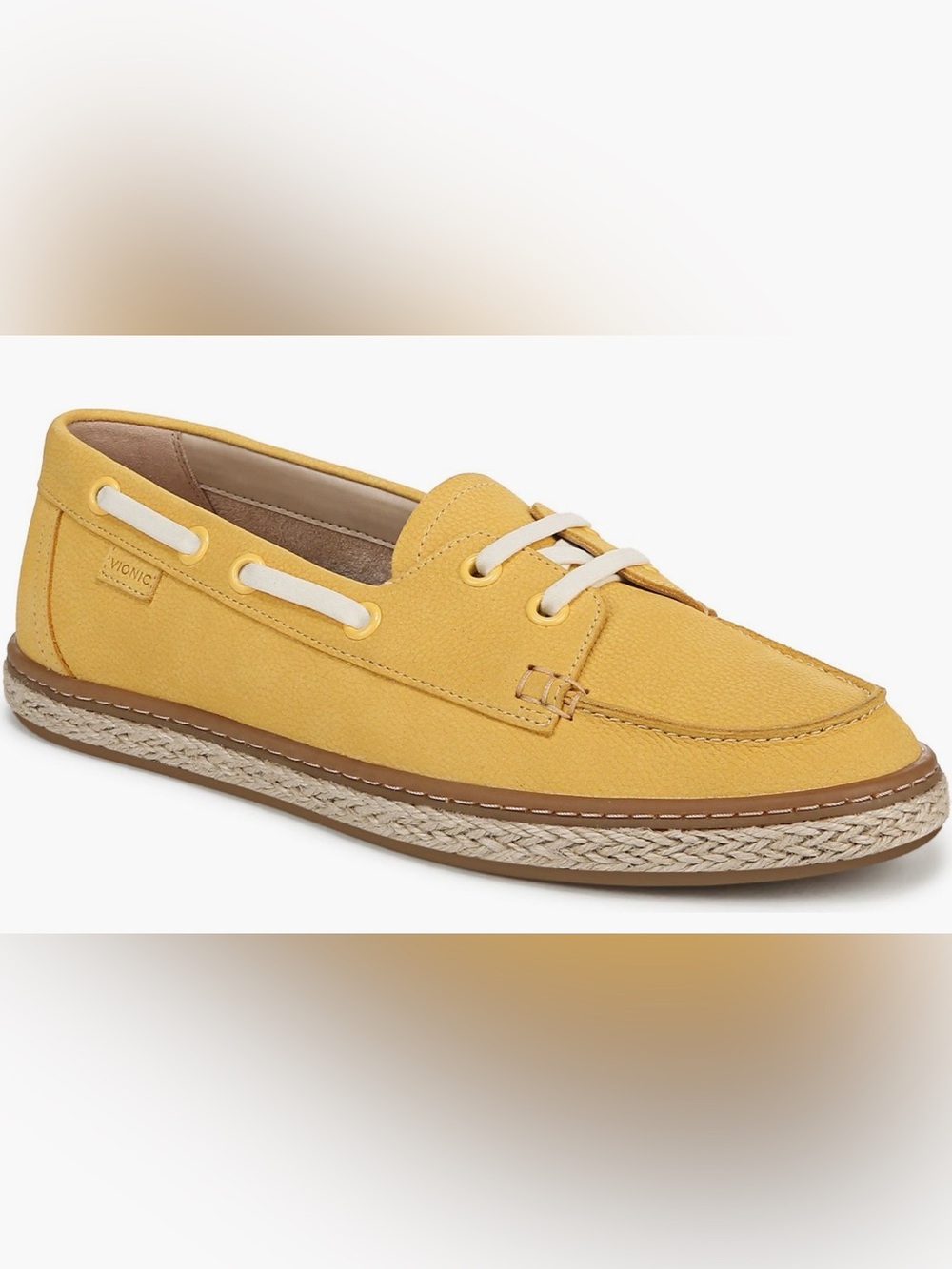 Vionic Yellow Women's Espadrille Boat Loafer